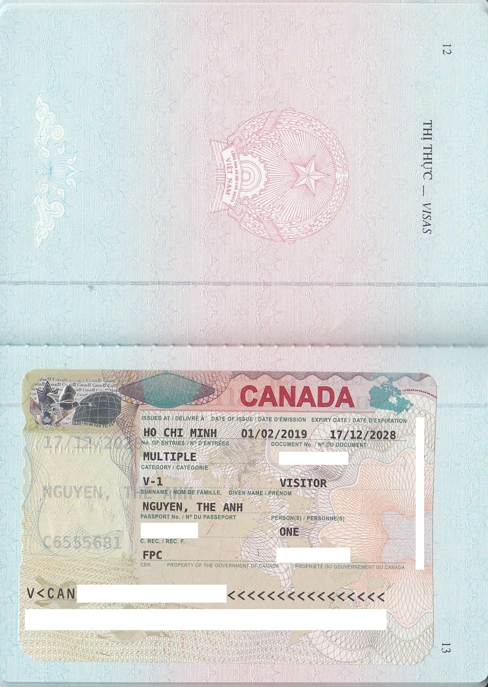 Visa du lịch thăm thân Canada: Sunshine Vietnam xin chúc mừng Anh Nguyễn Thế Anh và chị Phạm Thị Vi ở Ân Thi – Hưng Yên đã được cấp Visa du lịch thăm thân CANADA.