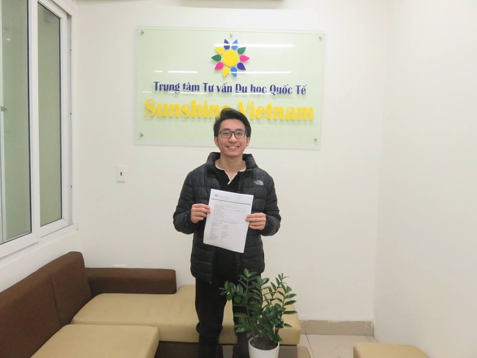 Visa du học Úc: Du học Sunshine Vietnam chúc mừng bạn Nguyễn Quang Tú đỗ visa du học Úc