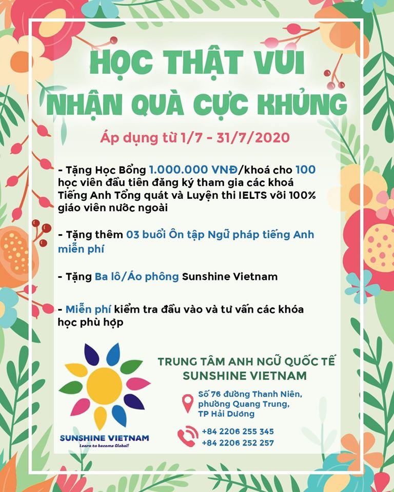 CHƯƠNG TRÌNH ƯU ĐÃI THÁNG 7- 2020